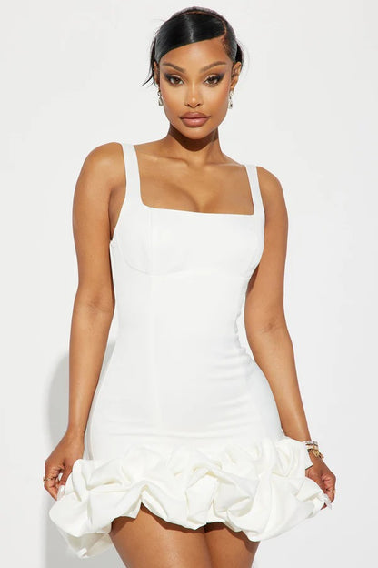 Mini-robe en satin de terre de Sienne
